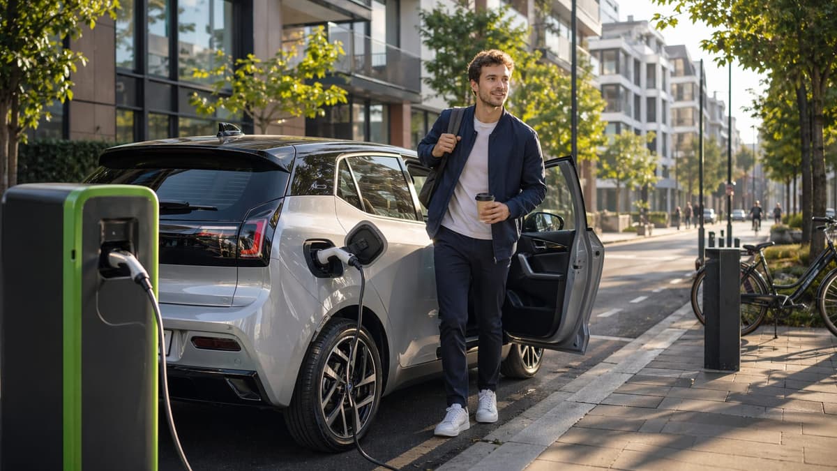 Elektroauto in der Stadt